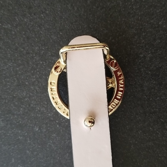 Valentino Medium Baby Soave Leather Belt, Color Rose - Picture 5 of 11